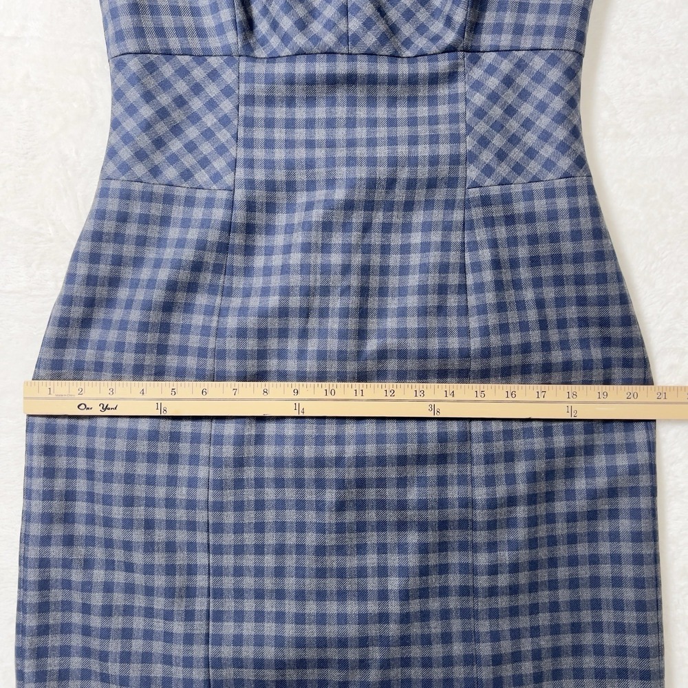 Brooks Brothers Red Fleece Sheath Dress Womens Sz 10 Blue Gingham Short Sleeve - Picture 12 of 14
